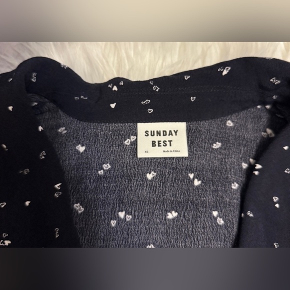 Aritzia Sunday Best Oxford Navy New Aki Dress Size XS‎ - Picture 4 of 4